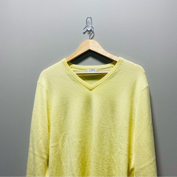 Malo Optimum Yellow V Neckline Sweater - Picture 7 of 10